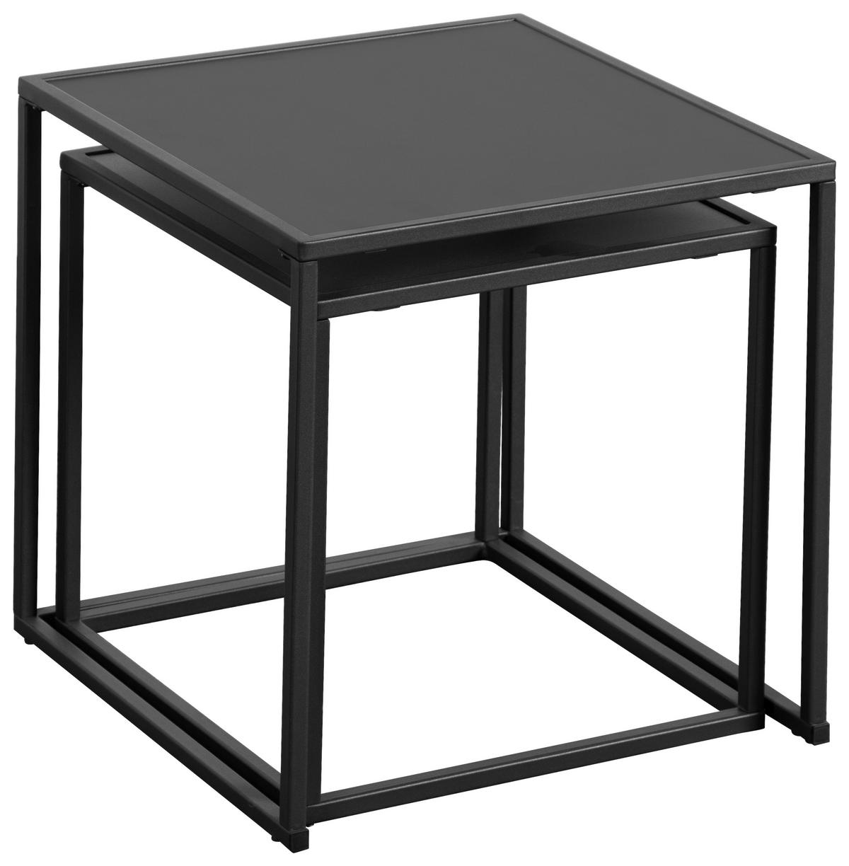 SET MIZ, črna  - črna, Basics, kovina/leseni material (40/40/40cm) - Boxxx