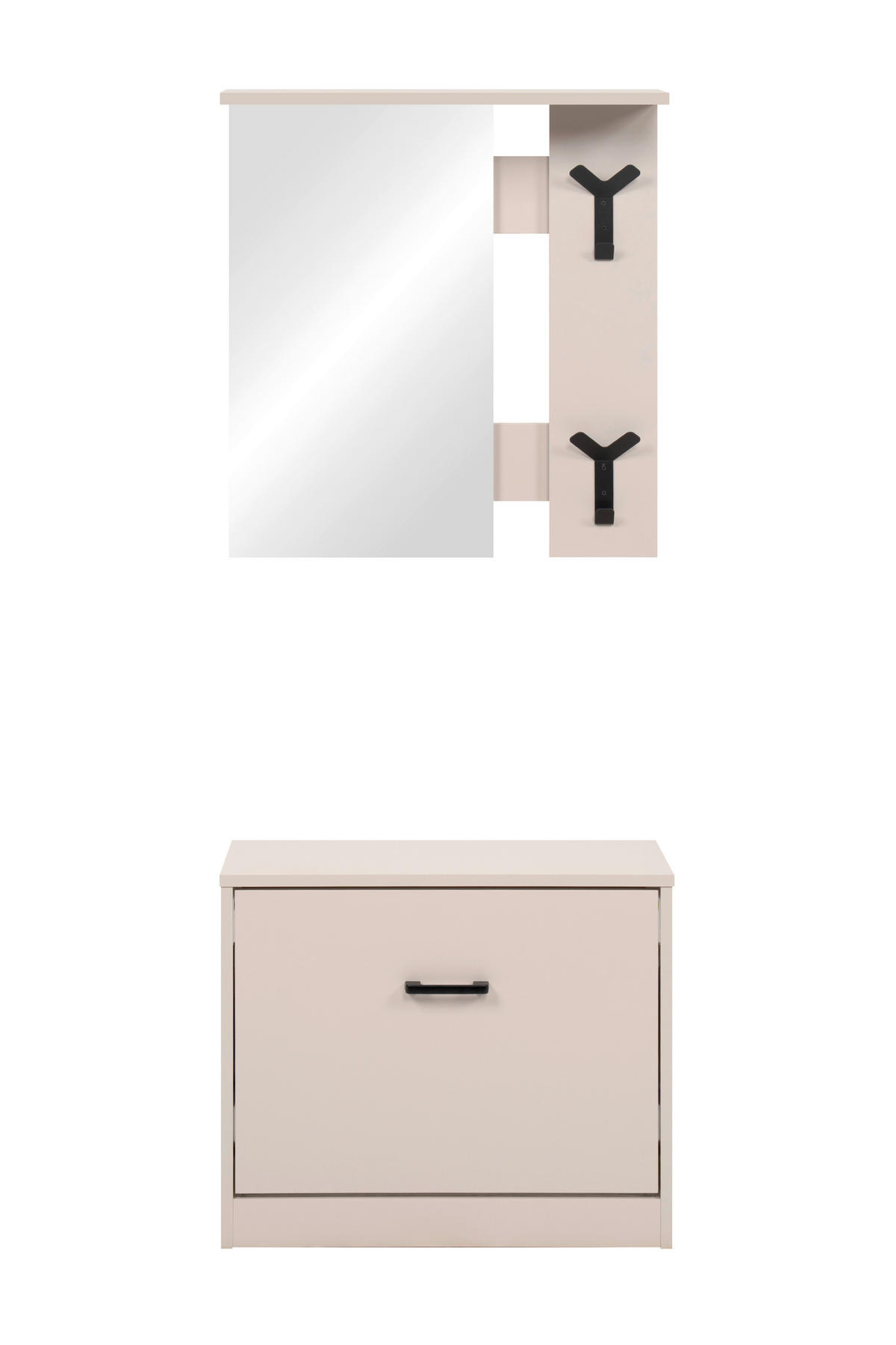 PREDSOBLJE  bež  - bež, Design, staklo/drvni materijal (56/180/24,5cm)