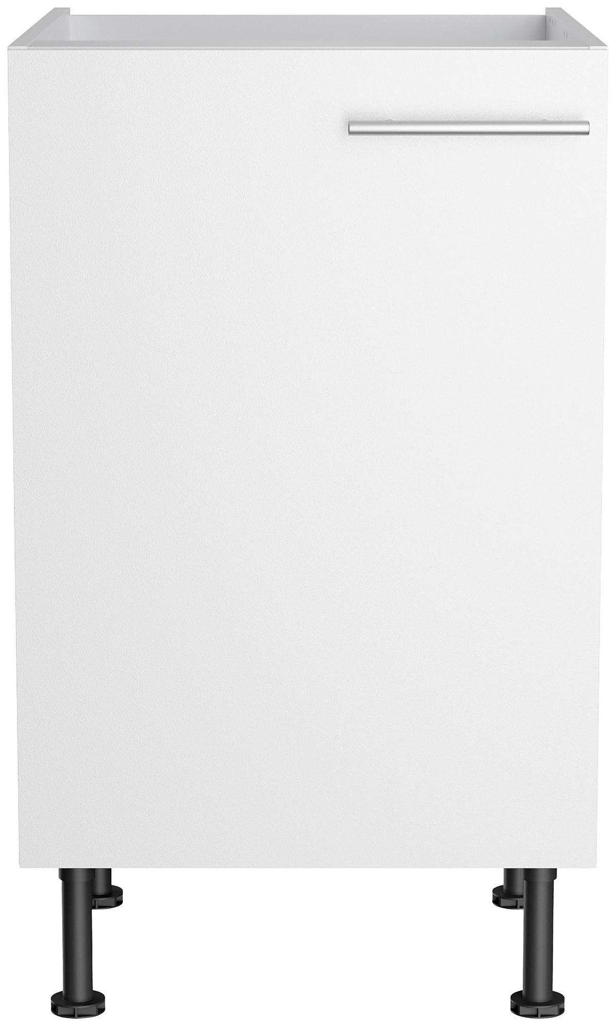 KÜCHENLEERBLOCK 210 cm   in Weiß  - Edelstahlfarben/Anthrazit, Basics, Holzwerkstoff/Metall (210cm) - Optifit
