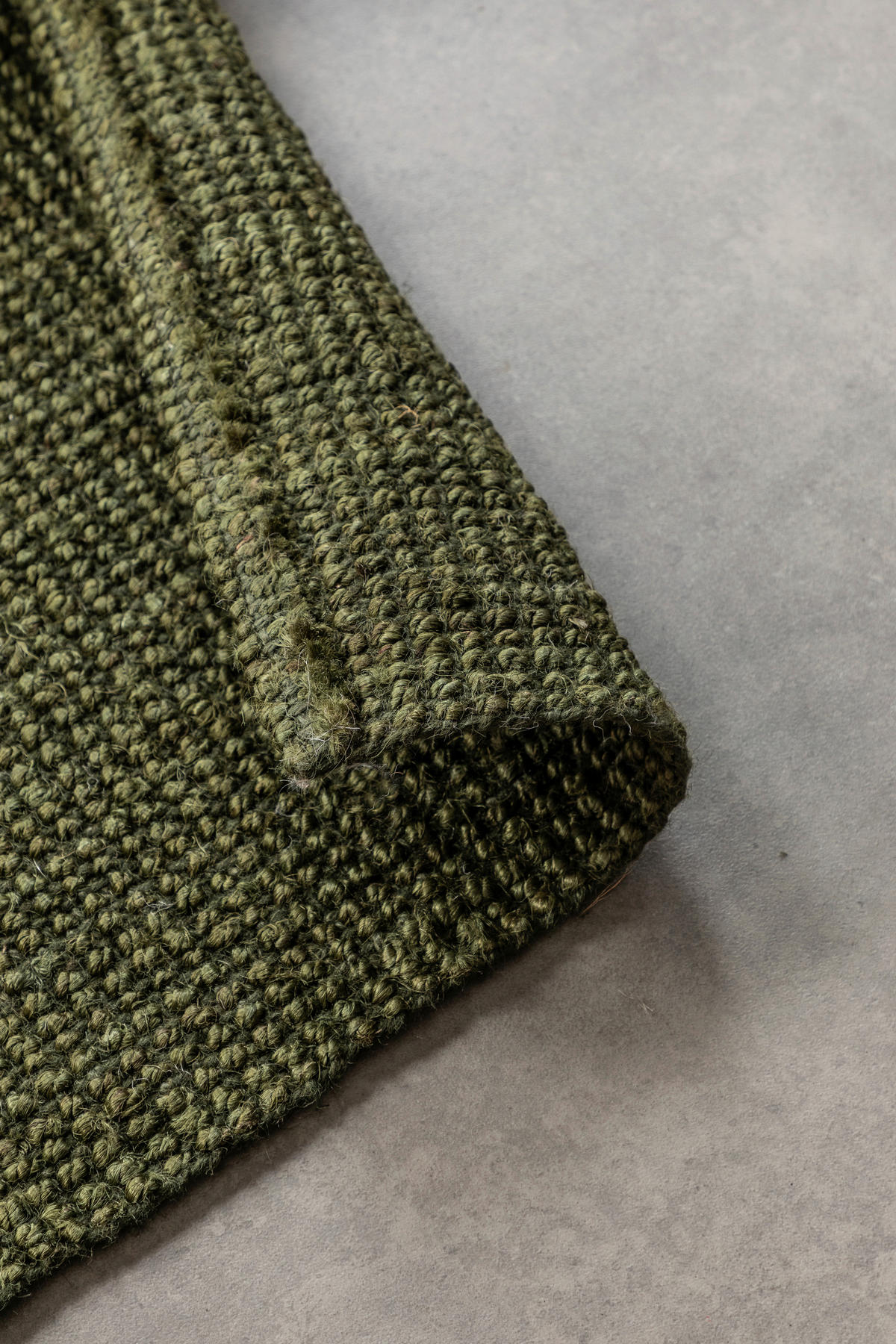 JUTETEPPICH 80/150 cm Bouclé Olivgrün  - Olivgrün, Basics, Textil (80/150cm)