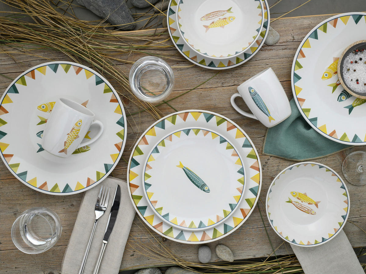 KOMBISERVICE Sardinhas 8-teilig  - Multicolor, Basics, Keramik - Creatable