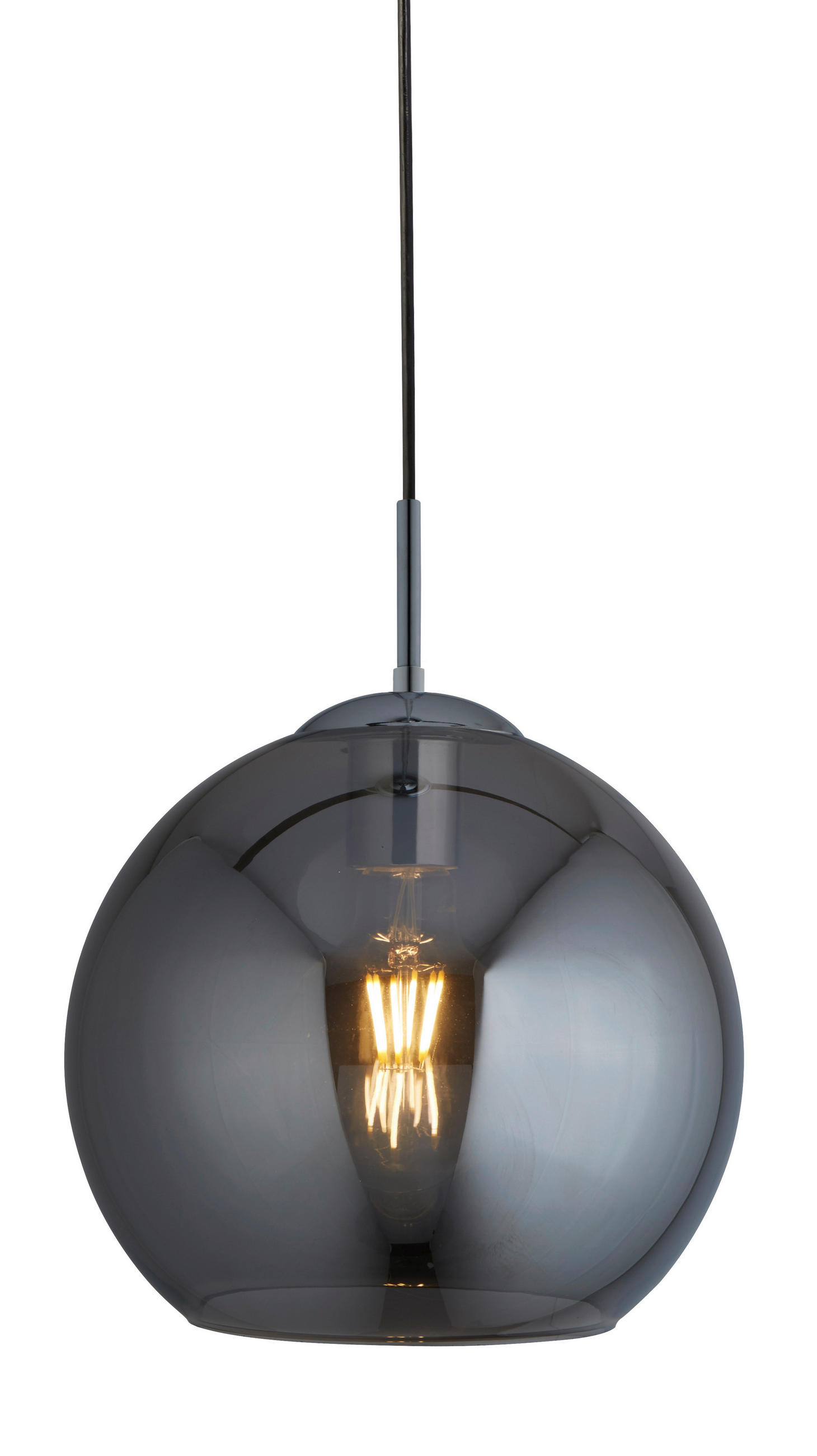 HÄNGELEUCHTE Balls 25/120 cm   - Chromfarben, Trend, Glas/Metall (25/120cm) - Searchlight