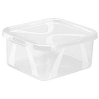 BOX MIT DECKEL    19,8/16,5/8,9 cm  - Transparent, KONVENTIONELL, Kunststoff (19,8/16,5/8,9cm) - Rotho