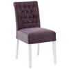 STUHL Chenille Altrosa, Weiß Buche massiv  - Altrosa/Weiß, KONVENTIONELL, Holz/Textil (46,5/91/65cm) - Cantus