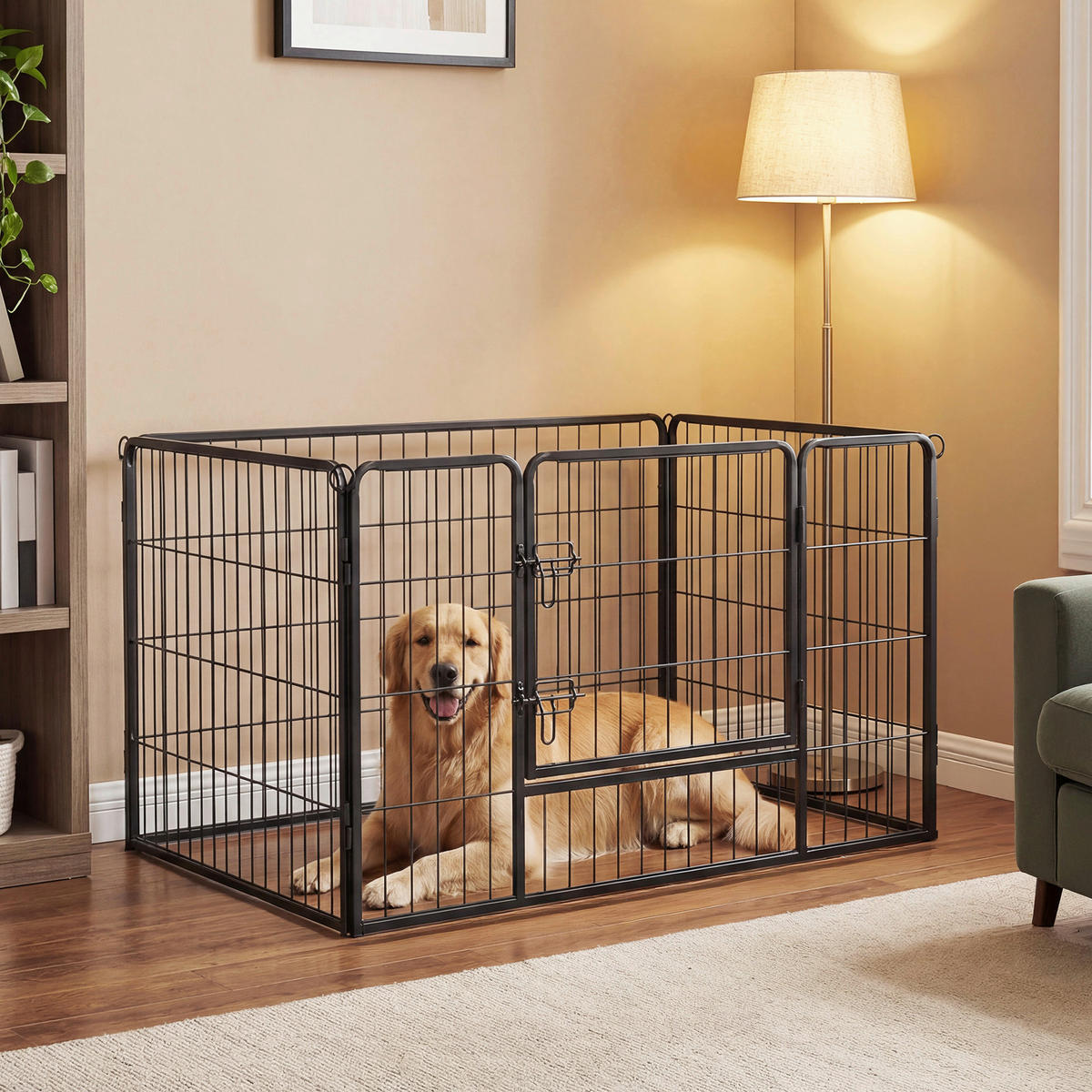 HEIMTIERGEHEGE - Schwarz, Trend, Metall (122/70/80cm) - Boxxx