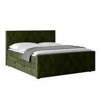 BOXSPRINGBETT 180/200 cm  in Grün  - Schwarz/Grün, Modern, Holz/Kunststoff (180/200cm) - MID.YOU