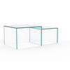 COUCHTISCH Glas 50/50/35 cm  - Klar, Design, Glas (50/50/35cm) - MID.YOU