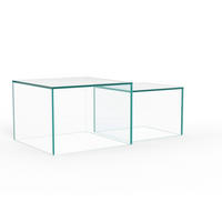 COUCHTISCH Glas 50/50/35 cm  - Klar, Design, Glas (50/50/35cm) - MID.YOU