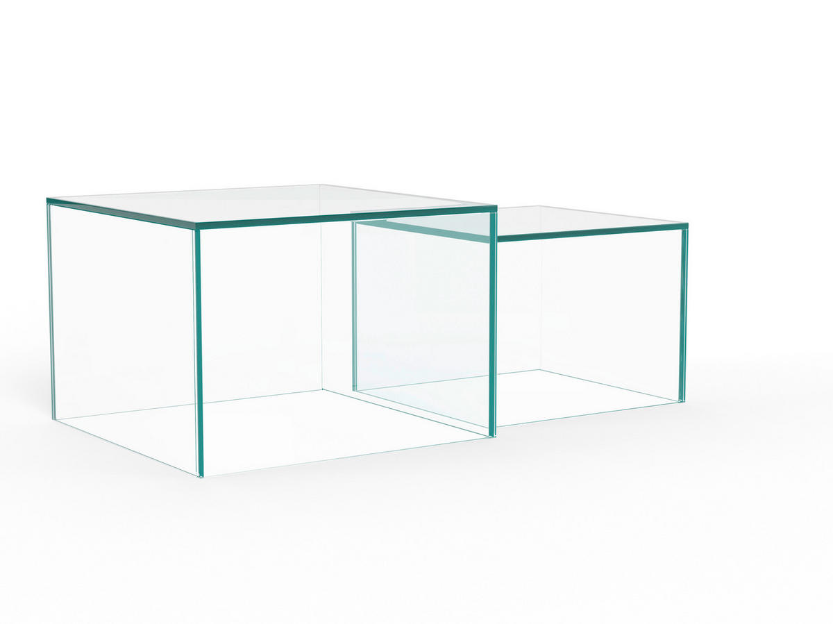 COUCHTISCH Glas 50/50/35 cm  - Klar, Design, Glas (50/50/35cm) - MID.YOU