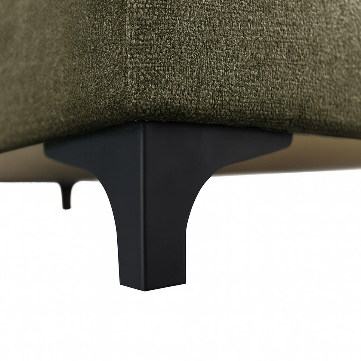 ECKSOFA SOLEI Grün Chenille Zierkissen, Bettkasten, Kopfstütze  - Schwarz/Grün, Design, Kunststoff/Textil (265/203cm) - MID.YOU