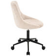JUGENDDREHSTUHL  in Samt Schwarz, Beige  - Beige/Schwarz, KONVENTIONELL, Kunststoff/Textil (55/78-90/56cm) - Carryhome