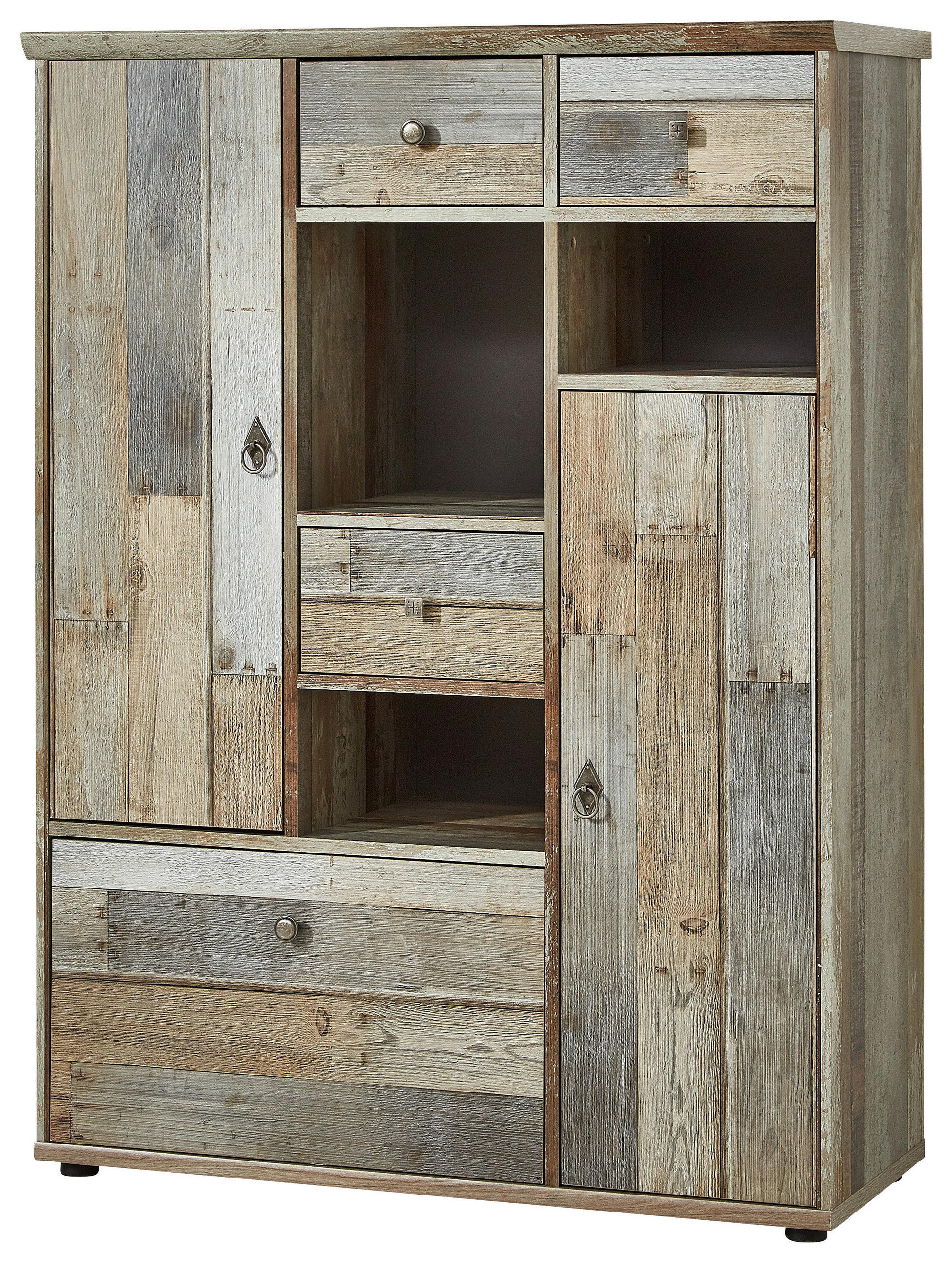 HIGHBOARD Braun Einlegeböden - Anthrazit/Schwarz, Basics, Holzwerkstoff/Metall (99/133/39cm) - Livetastic