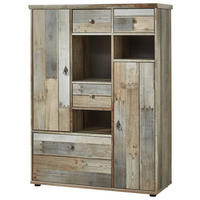 HIGHBOARD Braun Einlegeböden  - Anthrazit/Schwarz, Basics, Holzwerkstoff/Metall (99/133/39cm) - Livetastic