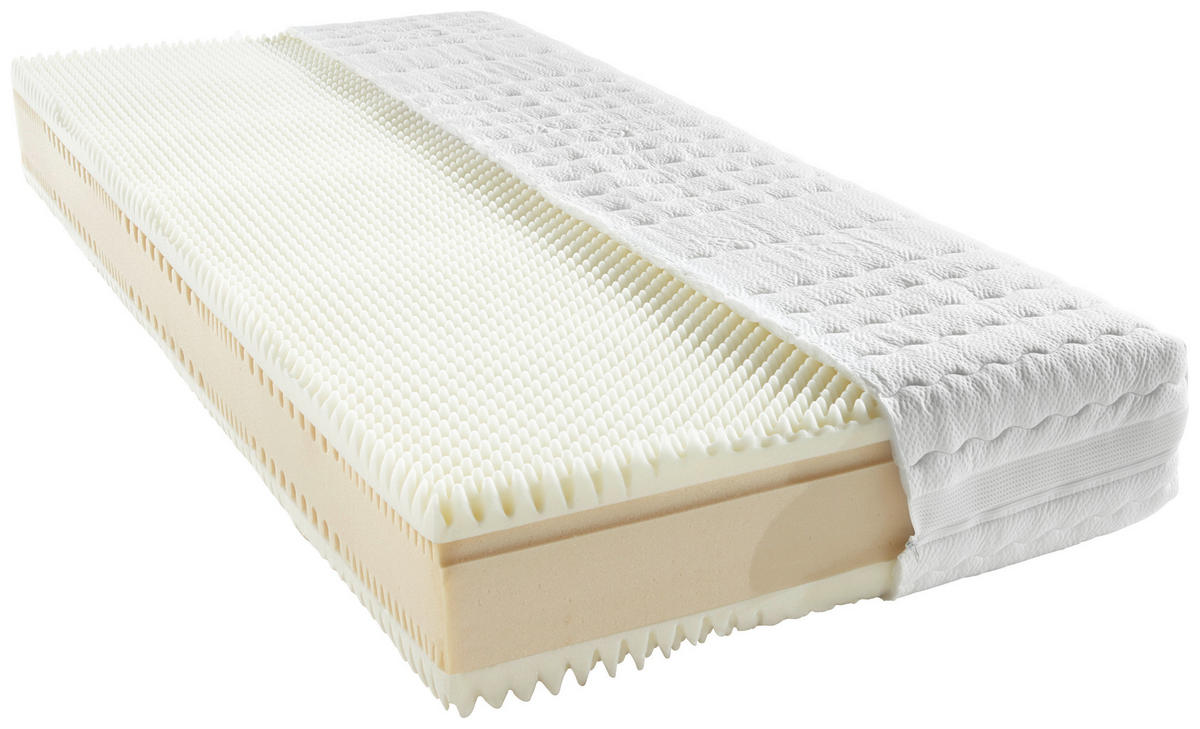 KOMFORTSCHAUMMATRATZE 90/200 cm Höhe ca. 26 cm  - Weiß, Basics, Textil (90/200cm) - Novel