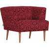 SESSEL in Flachgewebe Rot, Schwarz  - Rot/Schwarz, Design, Holz/Textil (85/71/80cm) - MID.YOU