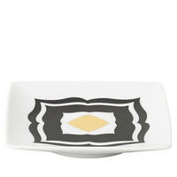 OKRASNA SKLEDA  Home Monochrome    11.4/11.4/1.7 cm         - zlate barve/črna, Basics, keramika (11.4/11.4/1.7cm) - Rosenthal