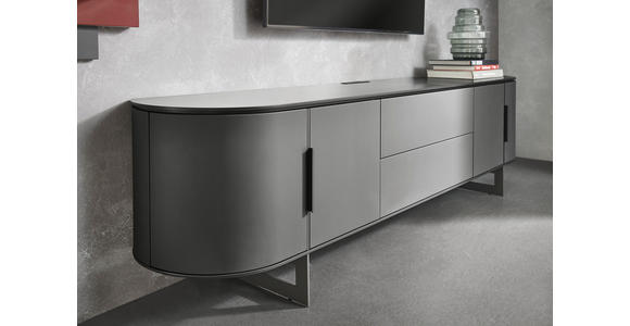 LOWBOARD 240/65/45 cm - Anthrazit, Design, Holzwerkstoff/Metall (240/65/45cm) - Ambiente