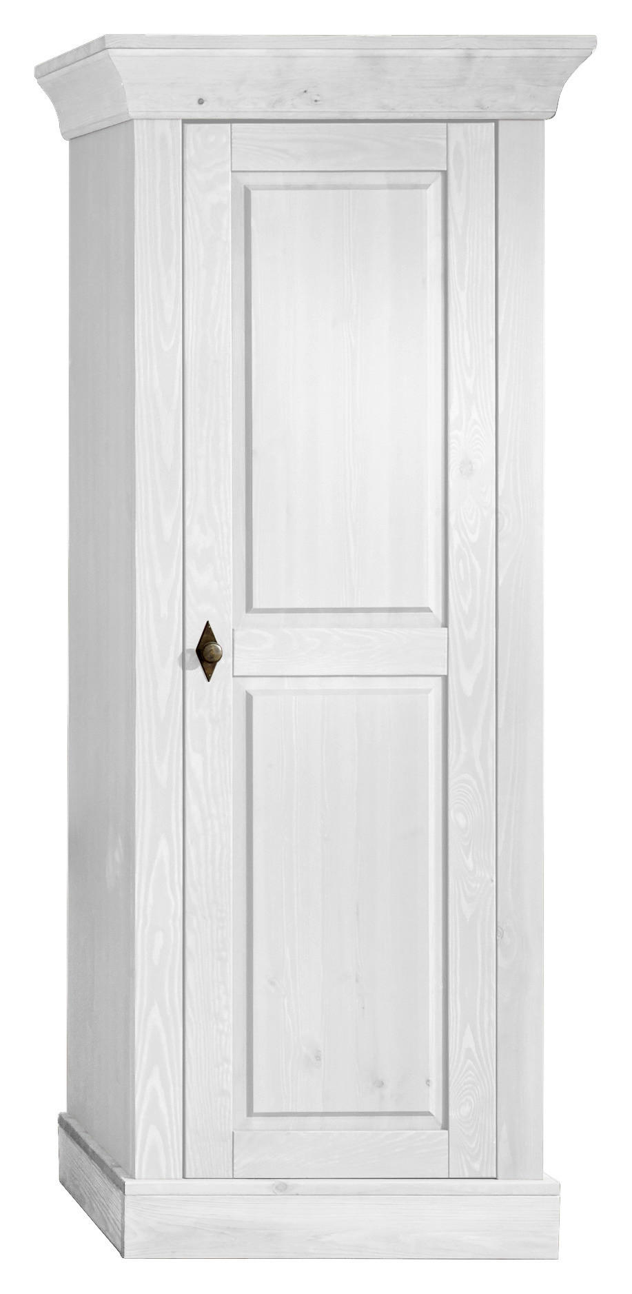 SCHRANK - Weiß/Kupferfarben, ROMANTIK / LANDHAUS, Holz/Metall (65/163/45cm) - Boxxx