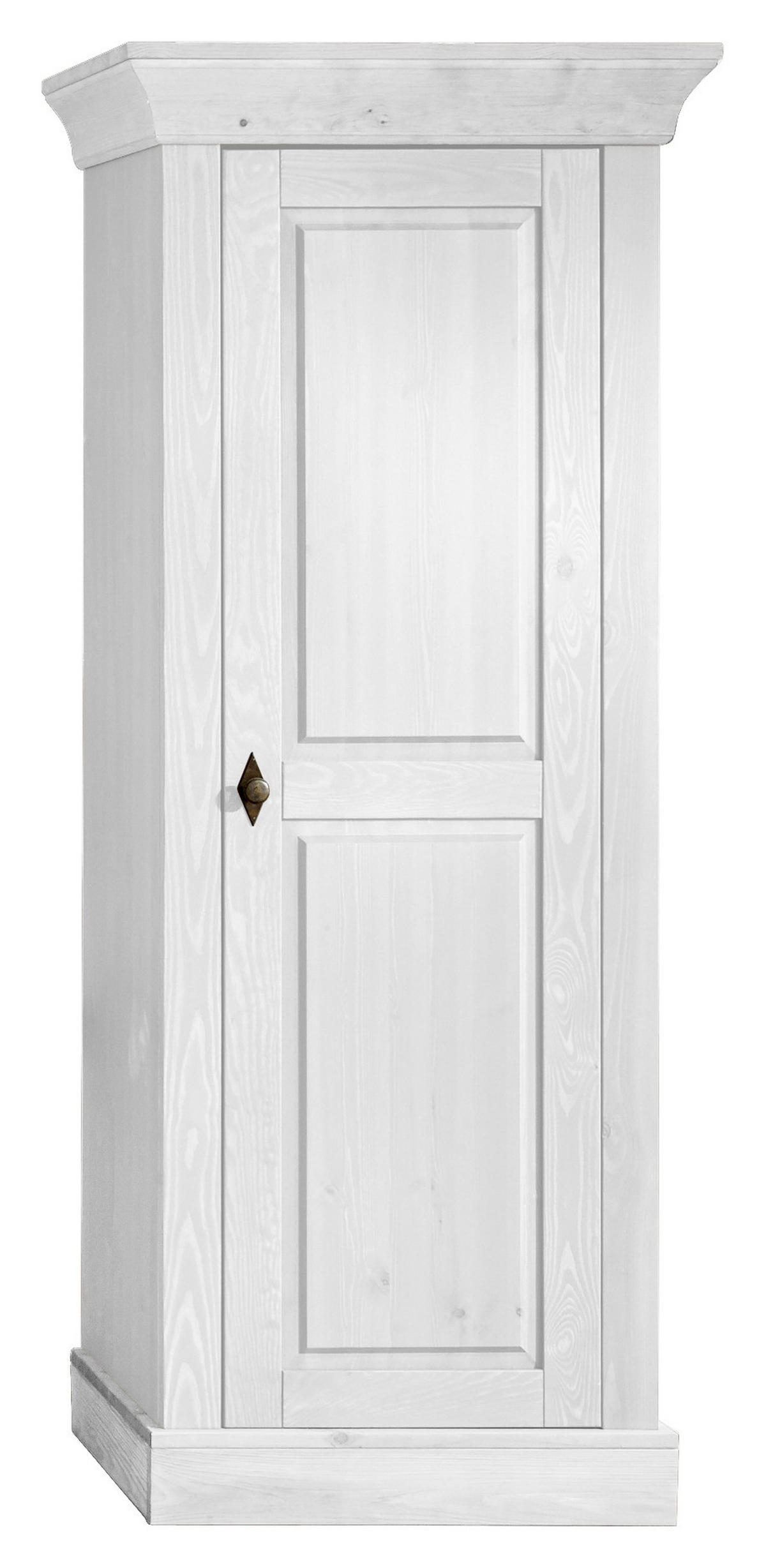 SCHRANK - Weiß/Kupferfarben, ROMANTIK / LANDHAUS, Holz/Metall (65/163/45cm) - Boxxx