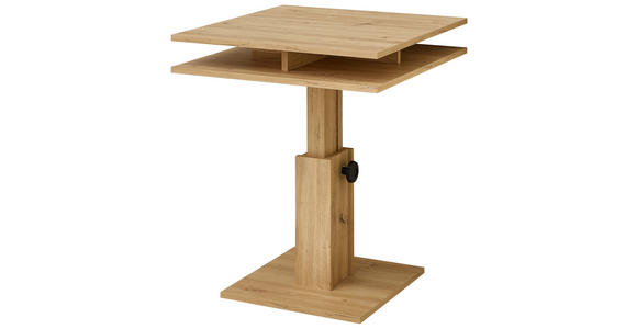 COUCHTISCH 65/65/53-77 cm quadratisch Eiche Artisan - Eiche Artisan, KONVENTIONELL, Holzwerkstoff (65/65/53-77cm) - Carryhome