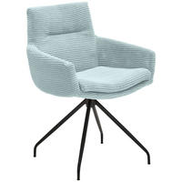 ARMLEHNSTUHL - Schwarz/Hellblau, Design, Textil/Metall (61/85/64cm) - Musterring