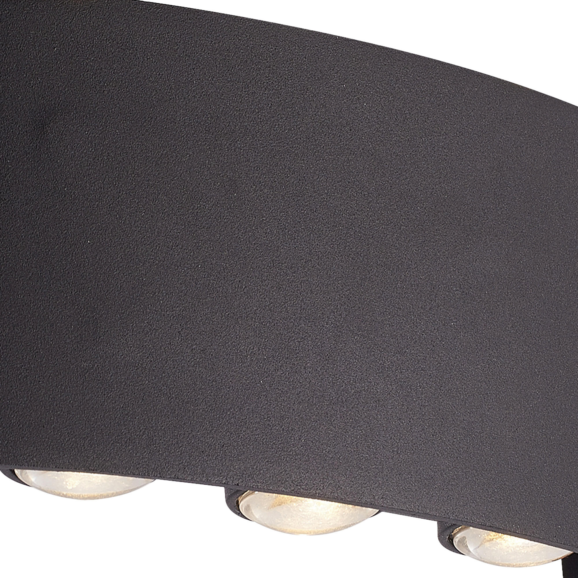 AUSSENWANDLEUCHTE Shadows 18/9,5/4,2 cm  - Hellgrau/Schwarz, Design, Kunststoff/Metall (18/9,5/4,2cm)