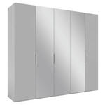 DREHTÜRENSCHRANK 250/223/62 cm 5-türig Grau  - Alufarben/Grau, KONVENTIONELL, Glas/Holzwerkstoff (250/223/62cm) - Novel