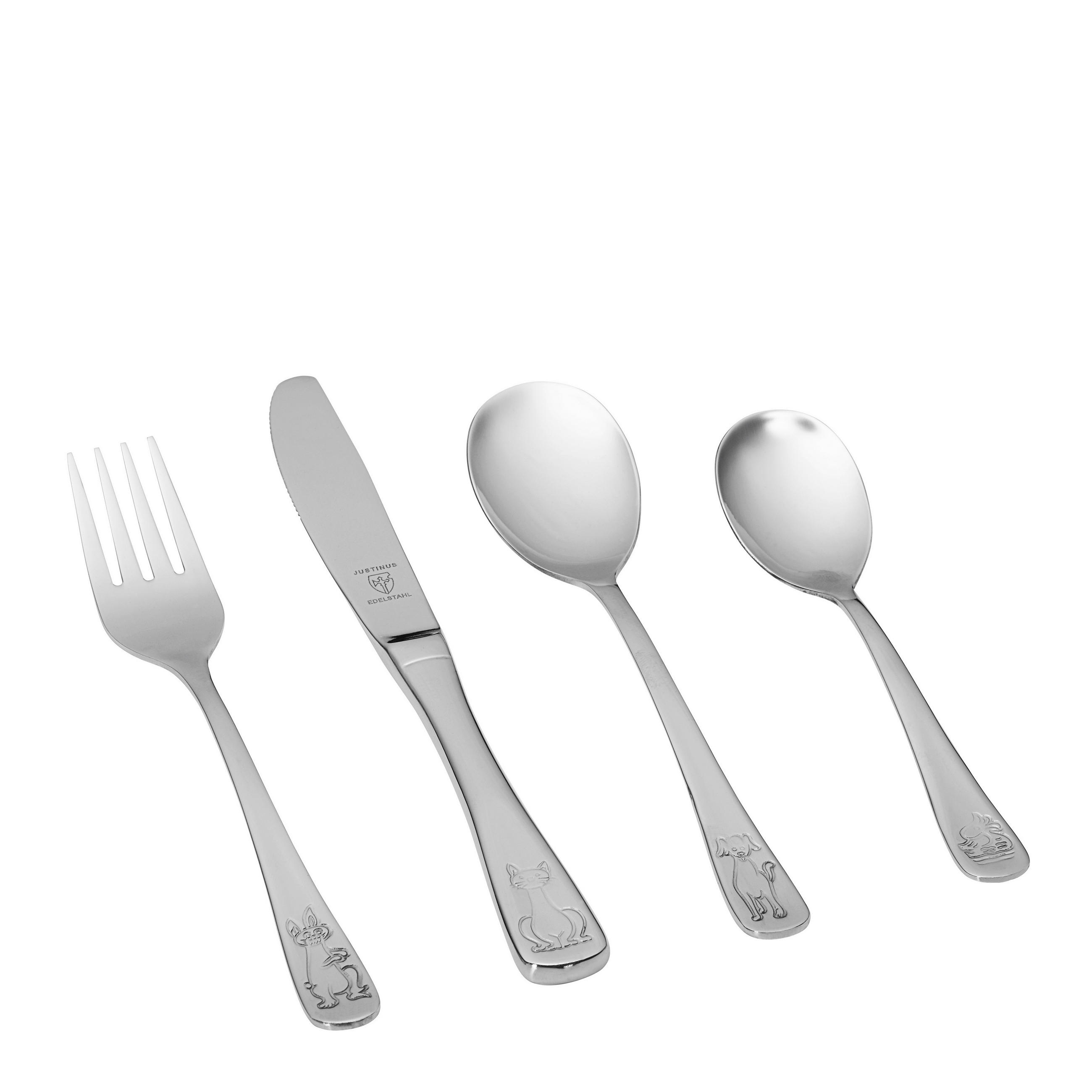 KINDERBESTECK 4-teilig  - KONVENTIONELL, Metall - Justinus