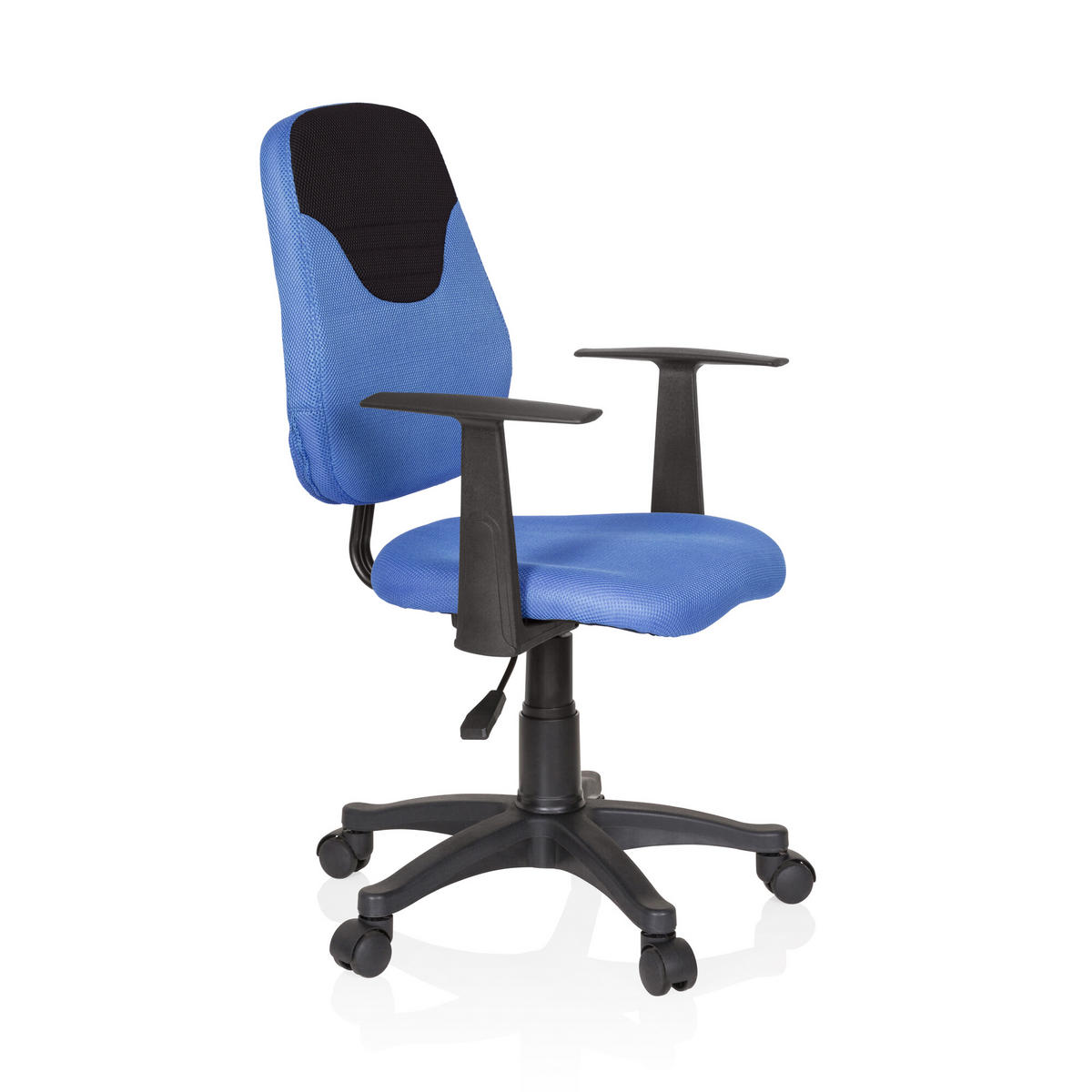 OTOČNÁ ŽIDLE PRO MLÁDEŽ, modrá, černá - modrá/černá, Basics, plast (56/89-99/50cm) - MID.YOU