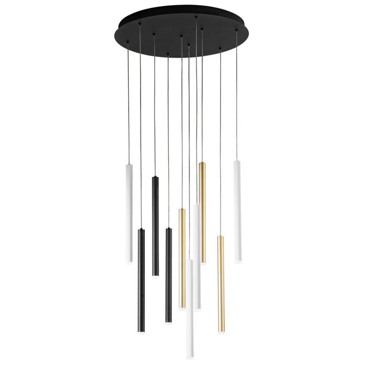 LED-HÄNGELEUCHTE Luce Ambiente e Design 50/200 cm   - Goldfarben/Multicolor, Trend, Kunststoff/Metall (50/200cm)