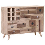 KOMMODE , 115/85/37 cm, 13 Schublade(n)  - Silberfarben/Messingfarben, Design, Holz/Metall (115/85/37cm) - Landscape