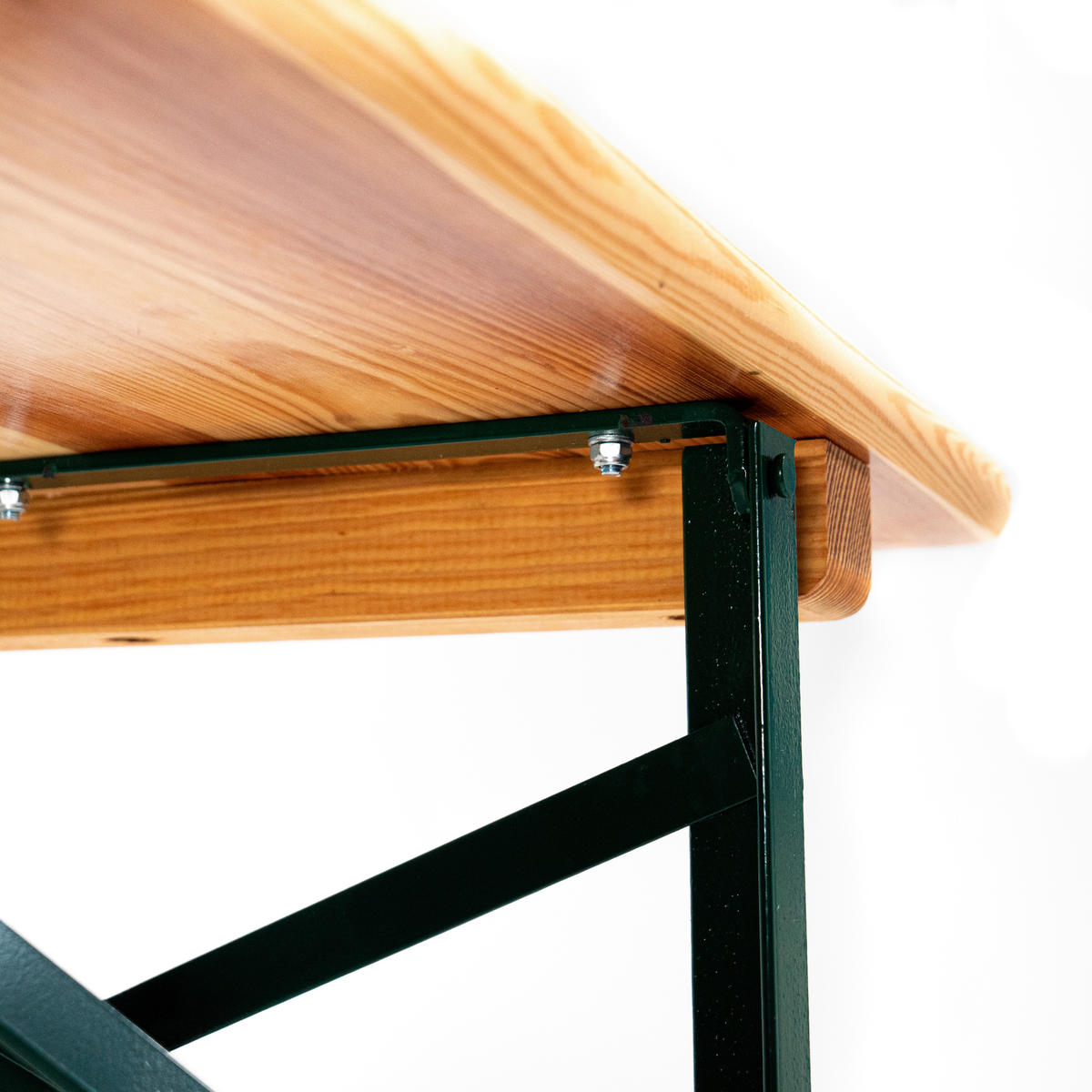 GARTEN-BARTISCH Holz, Metall rechteckig  - Fichtefarben/Grün, Basics, Holz/Metall (220/78/50cm)