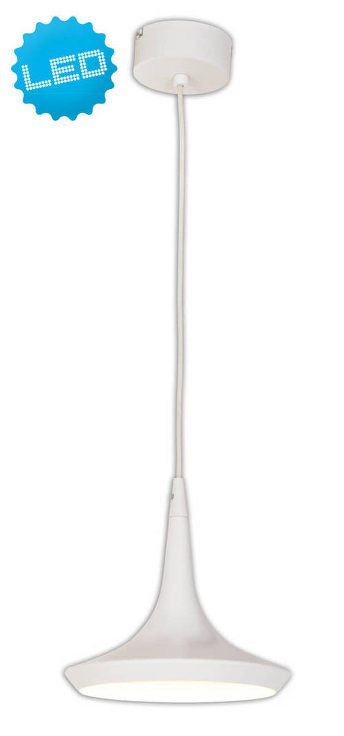 LED-HÄNGELEUCHTE Oslo 22/150 cm   - Weiß, Design, Metall (22/150cm) - Näve