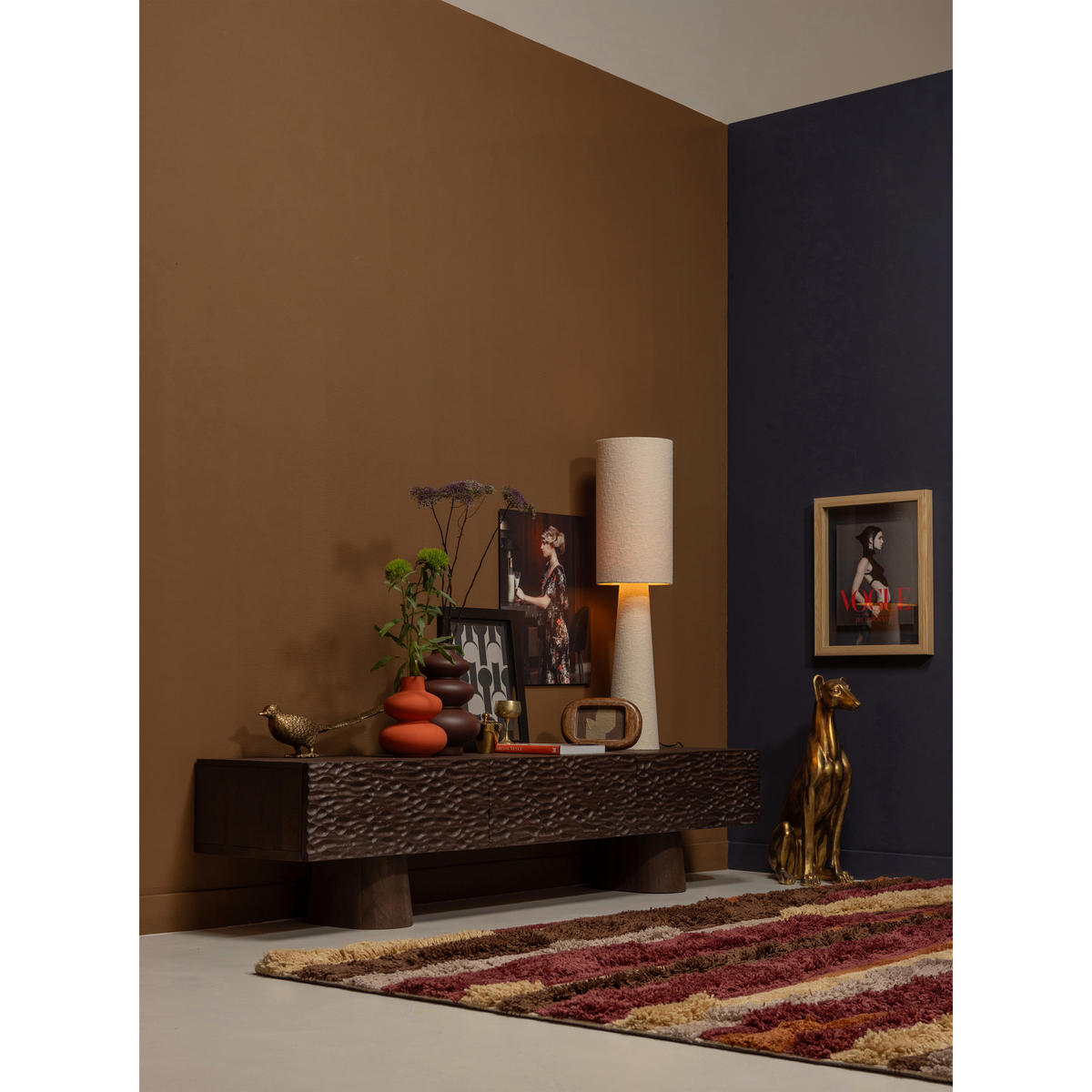 TISCHLEUCHTE Loft 22/90/22 cm  - Naturfarben, Basics, Textil (22/90/22cm) - Collet's Monde