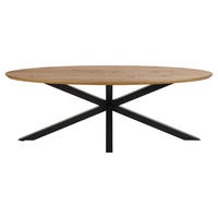 STOL ZA BLAGOVAONICU  prirodne boje  drvo, drvni materijal      - prirodne boje/crna, Moderno, drvni materijal/drvo (220/100/75,5cm) - MID.YOU