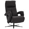 RELAXSESSEL Leder Dunkelbraun  - Dunkelbraun/Schwarz, Design, Leder/Metall (77/110/87cm) - Valdera