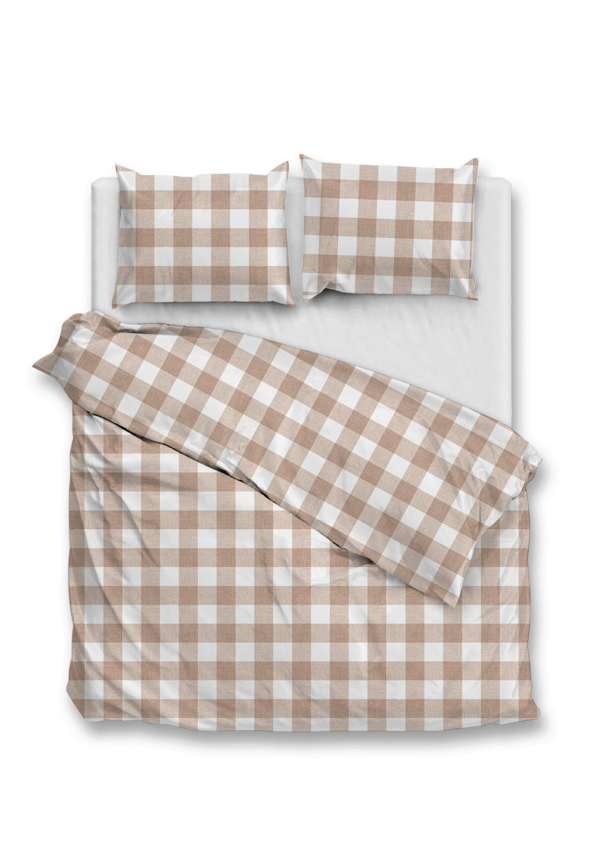 BETTWÄSCHE Quattro-di-Lino Renforcé 155/220 cm  - Beige, Basics, Textil (155/220cm)
