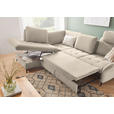 ECKSOFA in Chenille Beige  - Beige/Schwarz, Natur, Textil/Metall (233/288cm) - Valnatura