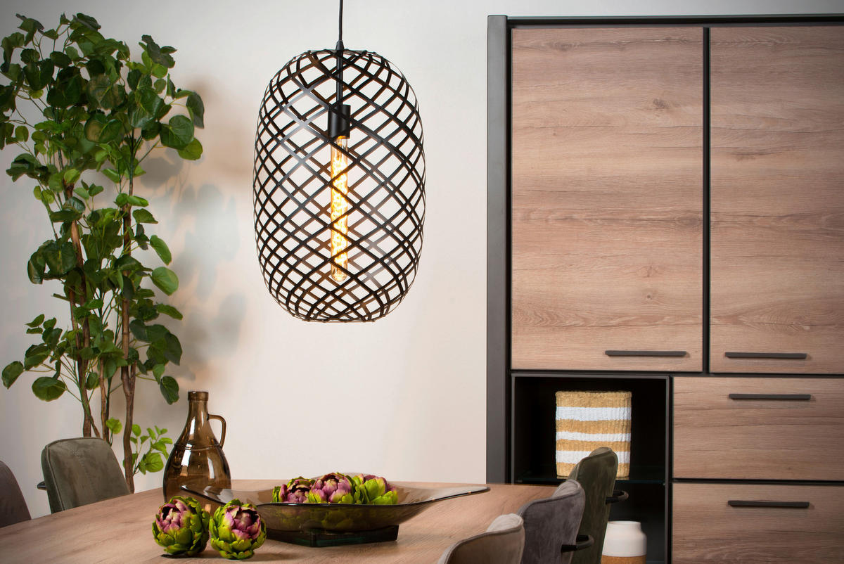 HÄNGELEUCHTE 32/180 cm    - Schwarz, Konventionell, Metall (32/180cm) - Lucide