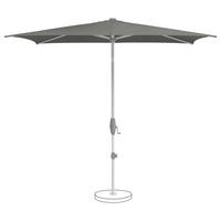 SONNENSCHIRM Grau  - Silberfarben/Grau, KONVENTIONELL, Textil/Metall (250/200cm) - Suncomfort by Glatz