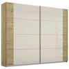 SCHWEBETÜRENSCHRANK in Eiche Artisan, Champagner  - Champagner/Eiche Artisan, Modern, Glas/Holzwerkstoff (225/210/62cm) - Rauch Möbel