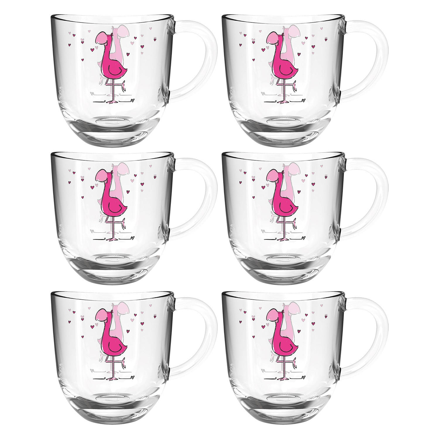 TASSENSET 6-teilig  - Transparent, Trend, Glas (13,60/14,10/8,70cm) - Leonardo