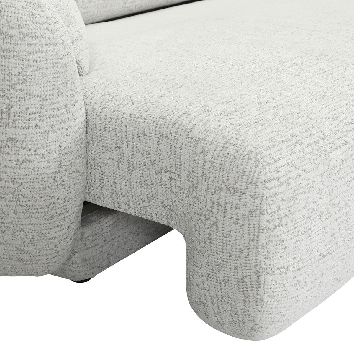 ECKSOFA Flachgewebe Creme, Beige  - Beige/Creme, Modern, Kunststoff/Textil (275/162cm) - Carryhome