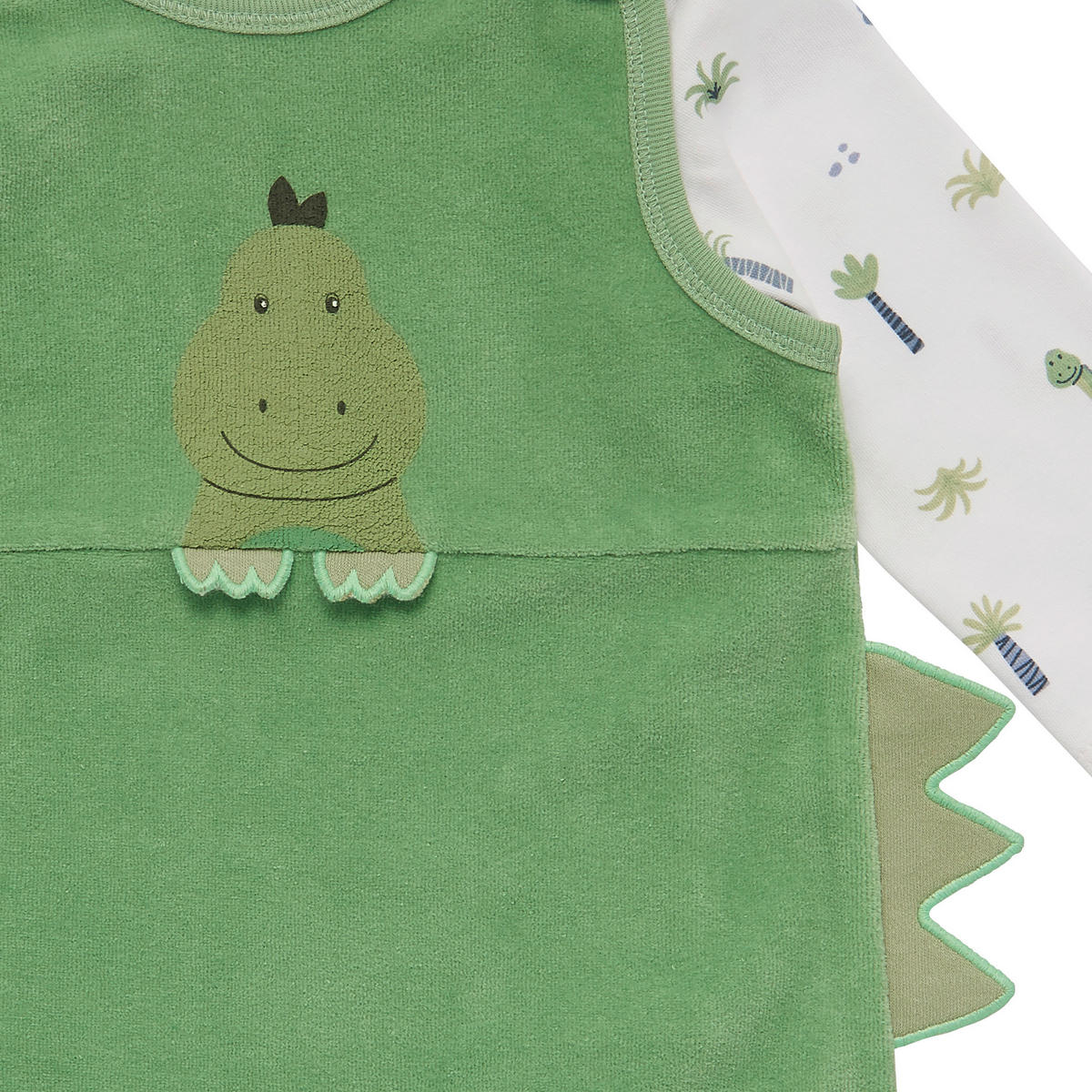 BABYBEKLEIDUNGSSET Didi & Dany 2-teilig  - Salbeigrün/Weiß, Basics, Textil (62/68null) - Patinio