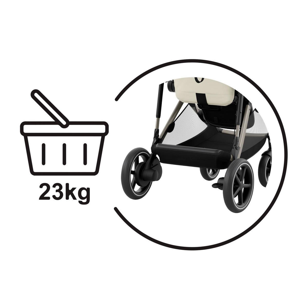 KINDERWAGEN e-Gazelle S  - Schwarz, Design, Kunststoff/Textil (94.5/66/100cm) - Cybex