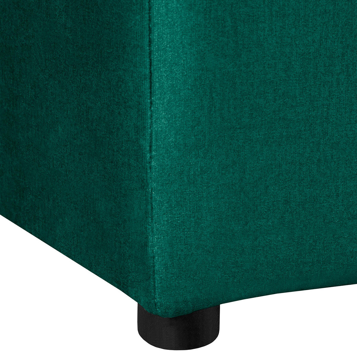 ECKSOFA Velours Grün  - Schwarz/Grün, Design, Kunststoff/Textil (243/284cm) - P & B