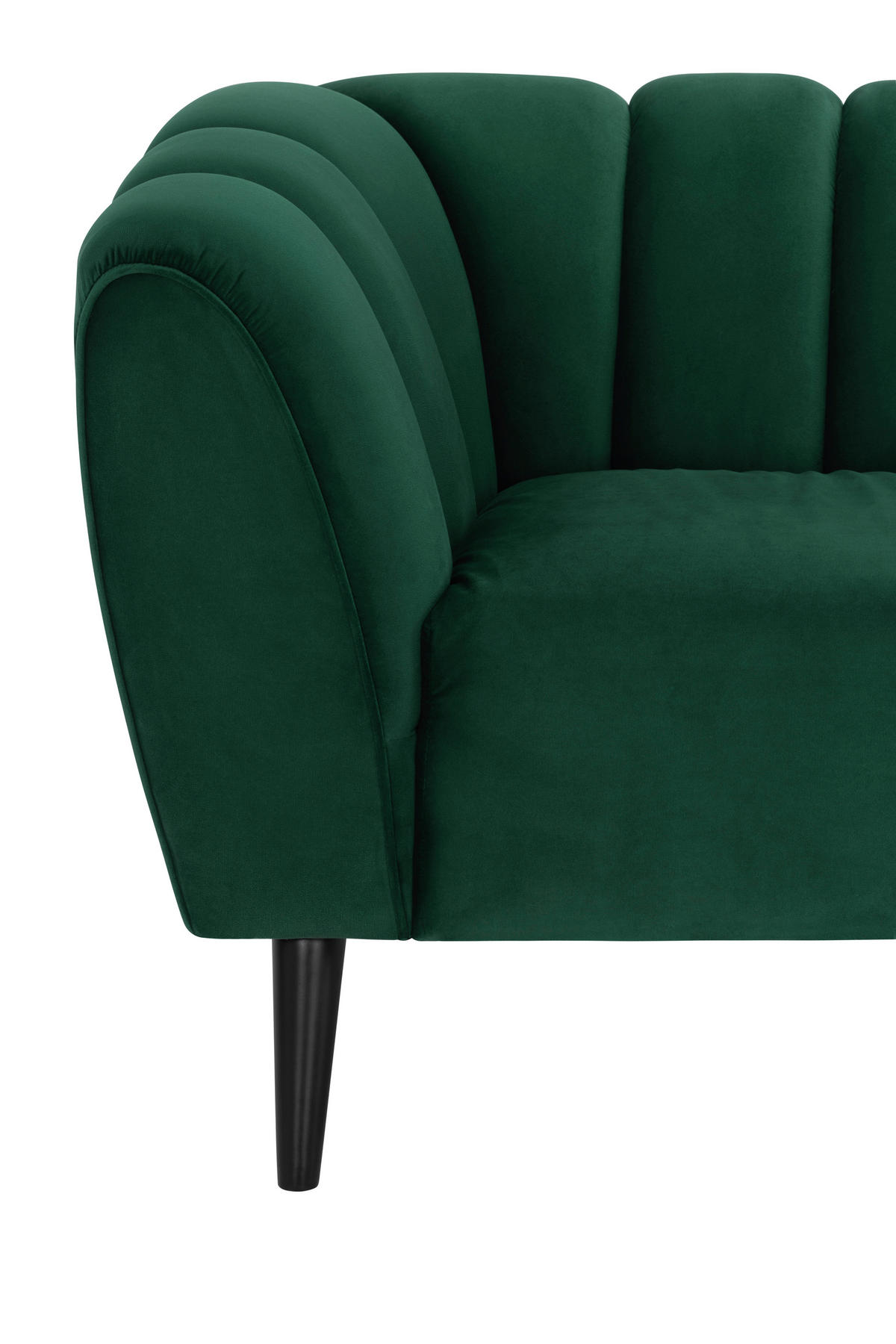 COCKTAILSESSEL Samt Grün    - Schwarz/Grün, MODERN, Holz/Textil (116/78,5/87cm) - P & B