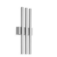 KÜLTÉRI FALILÁMPA - ezüstszínű, Basics, műanyag/fém (37/15,5/4,2cm)