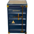 BARSCHRANK in Blau, Naturfarben, Goldfarben  - Blau/Goldfarben, Trend, Holz/Metall (120/99/48cm) - Ambia Home