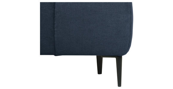 SCHLAFSOFA in Jacquard Dunkelblau  - Schwarz/Dunkelblau, MODERN, Textil/Metall (204/90/95cm) - Hom`in